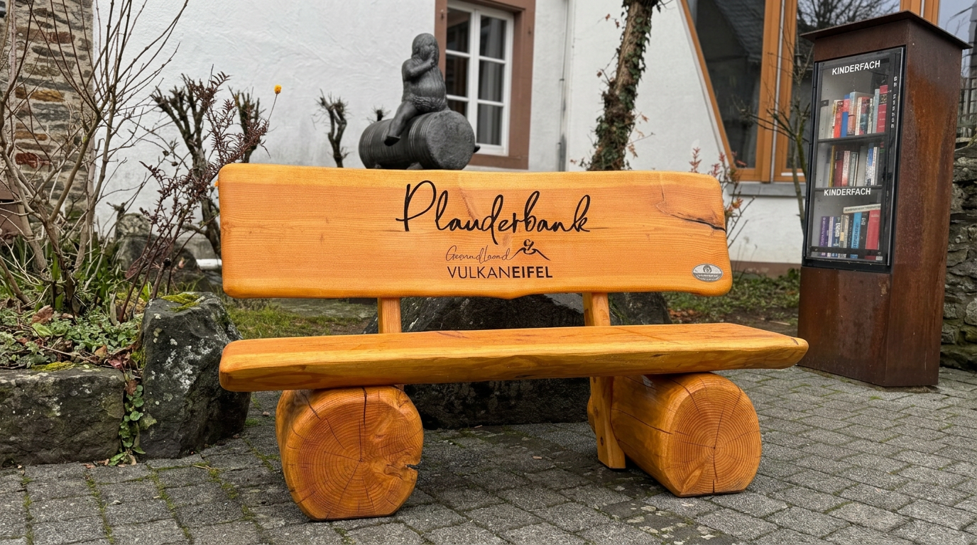 Plauderbank auf dem Marktplatz – ein Treffpunkt mit Charakter für die Gemeinde